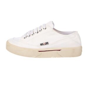 SOLD! Burberry Cream Canvas Sneakers Size 8